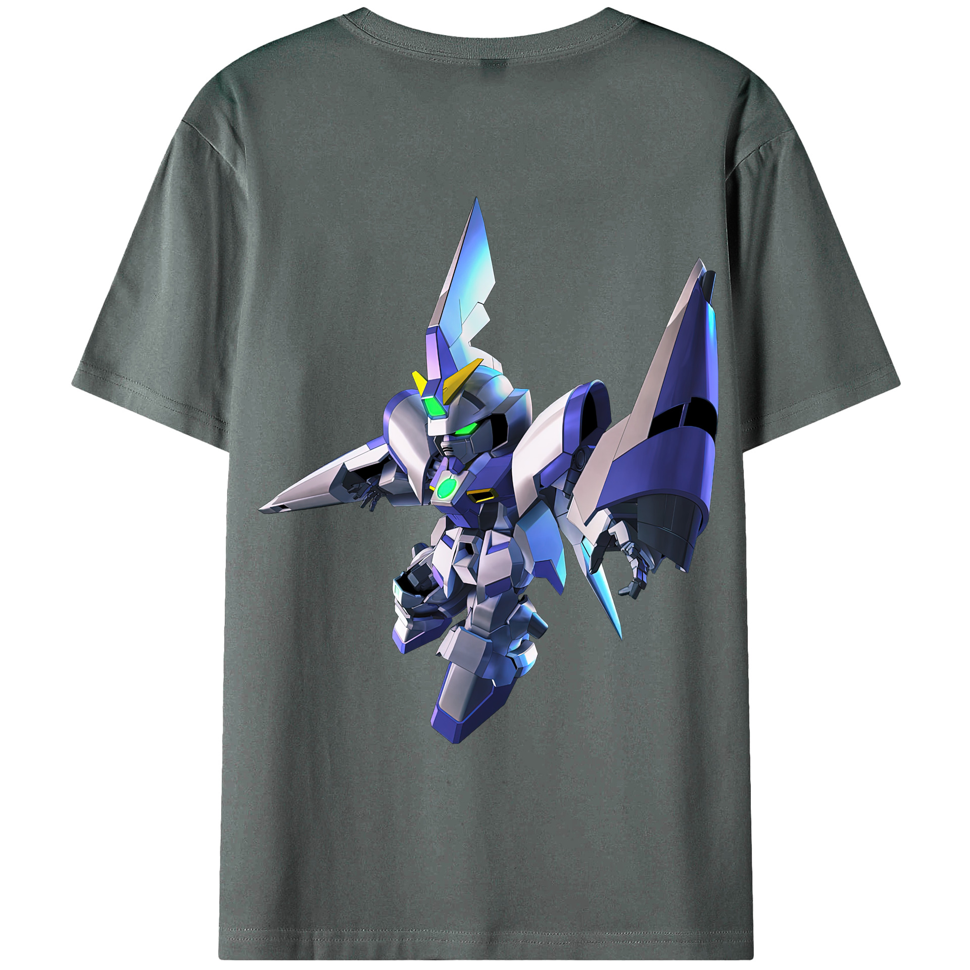 （画像用） 機動戦士ガンダム Mobile Suit Gundam 綿100％ メンズ半袖Tシャツ（バックプリント） 通気性